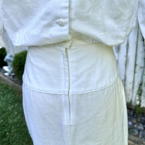 VTG Gunne Sax Dress Small White Midi Puff Sleeve Lace Cottagecore Prairie 1980s - Picture 11 of 16